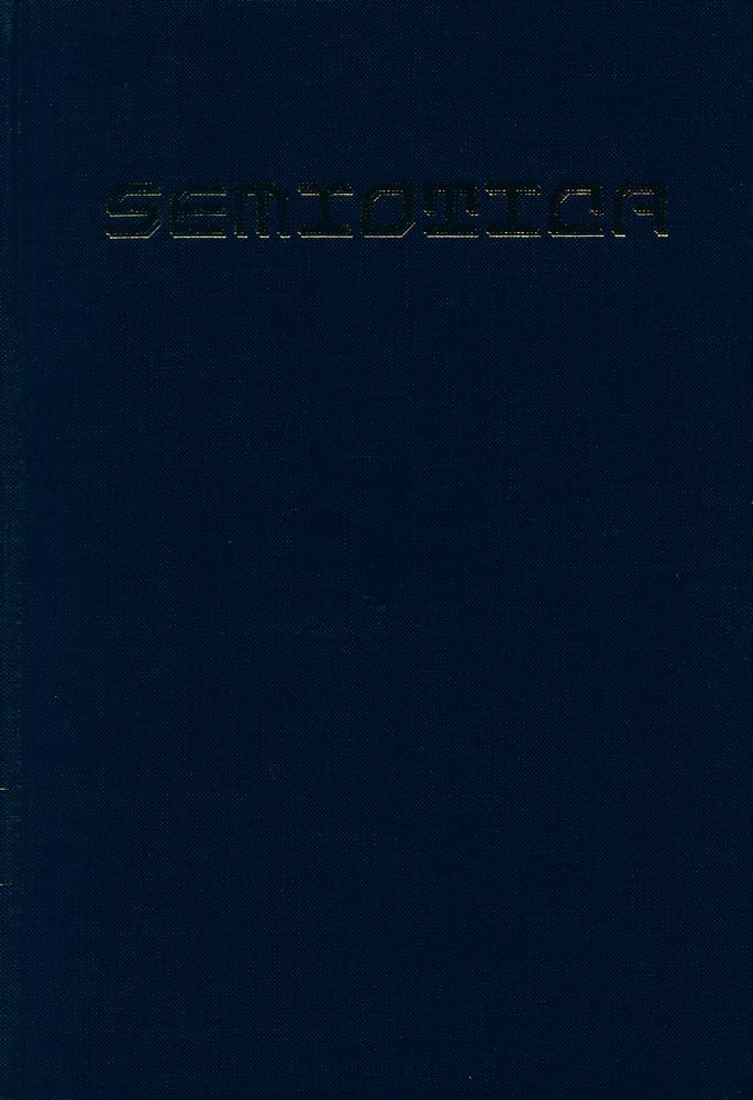 『SEMIOTICA』 1988 Volume 70 - 1/2 1