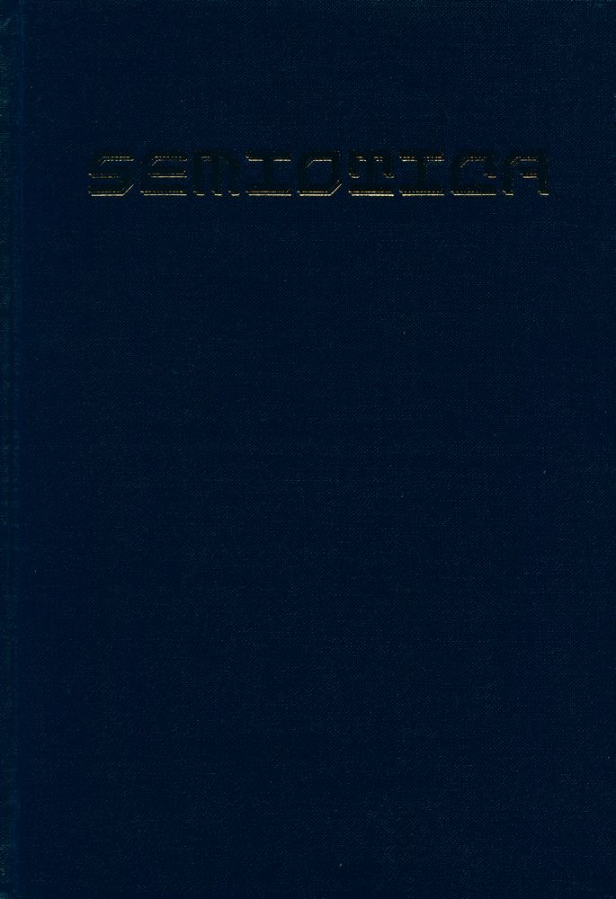 『SEMIOTICA』 1980 Volume 29 - 1/2 1