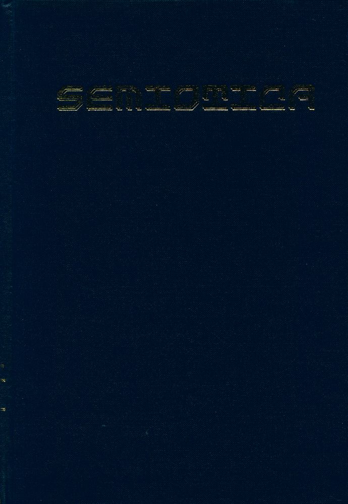 『SEMIOTICA』 1975 Volume 13 1