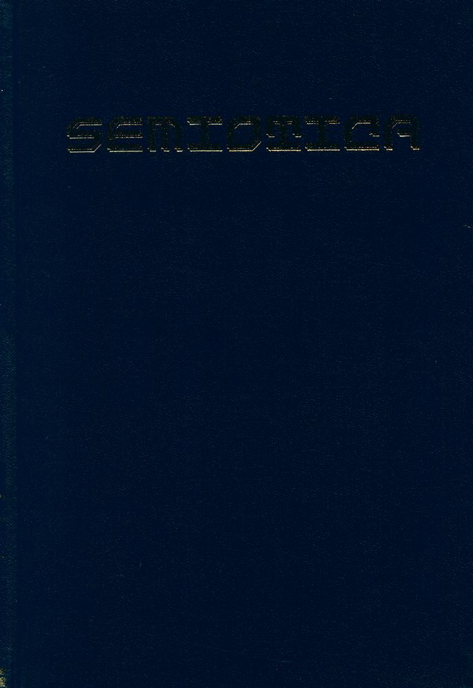 『SEMIOTICA』 1986 Volume 58 - 1/2 1