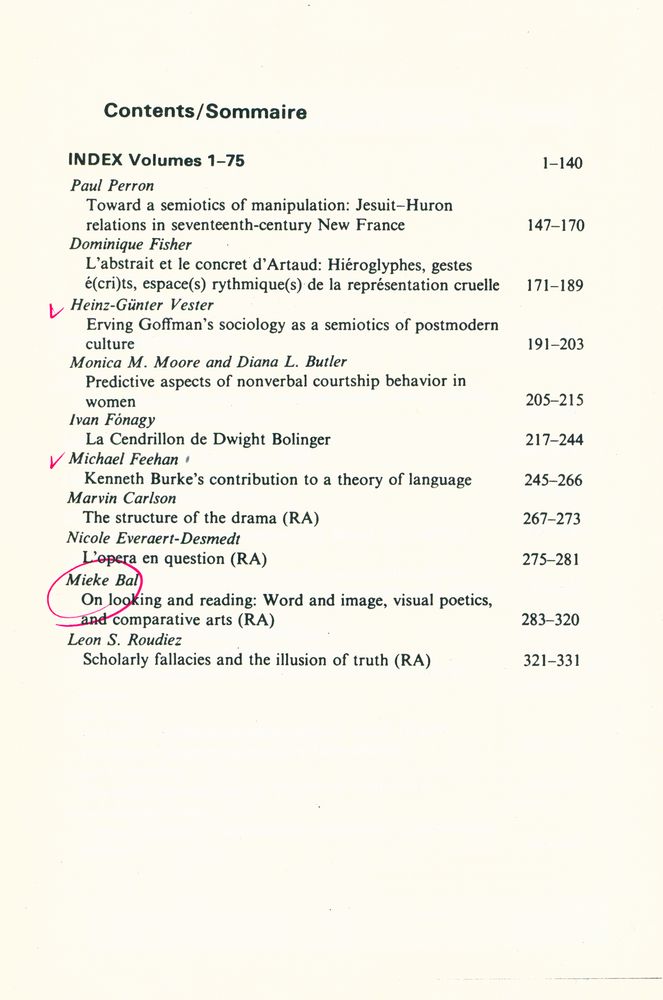 『SEMIOTICA』 1989 Volume 76 - 1/2 2