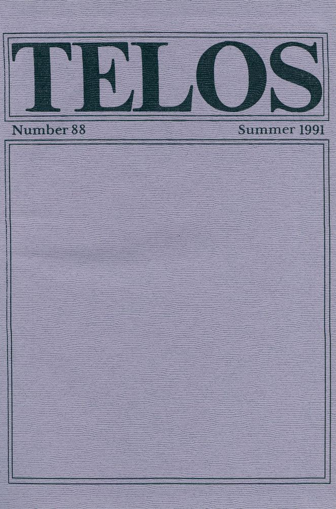 『Telos』 (No.88.89) 1991 1