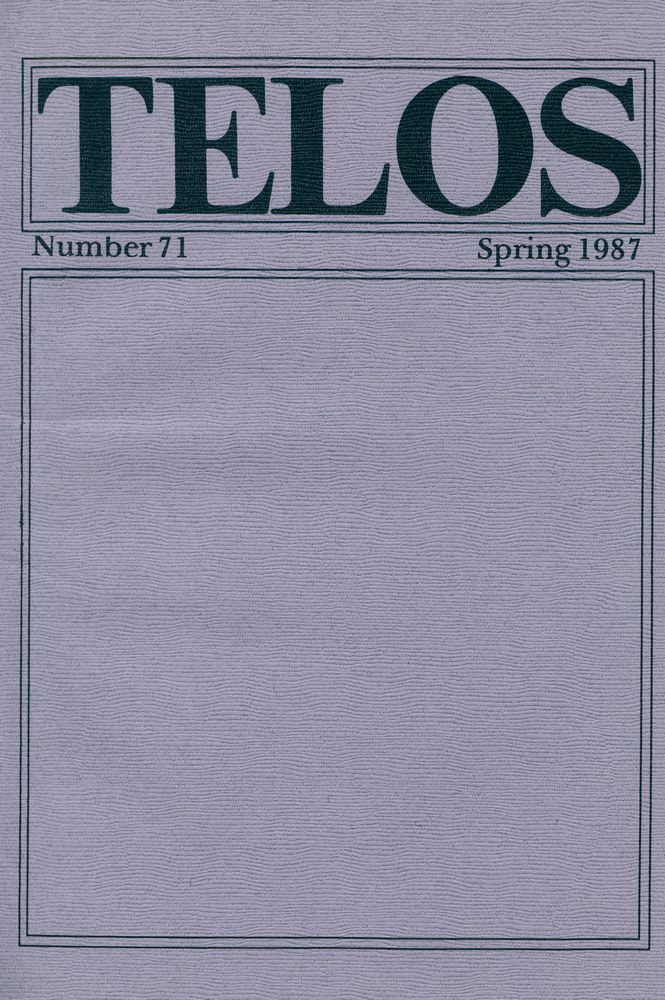 『Telos』 (No.70.71) 1986 - 87 4