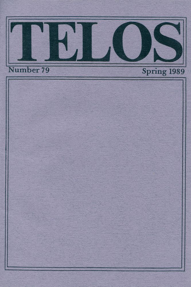 『Telos』 (No.78.79) 1988 - 89 4