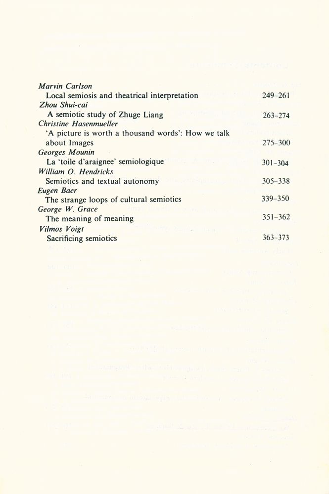 『SEMIOTICA』 1989 Volume 73 - 1/2 3