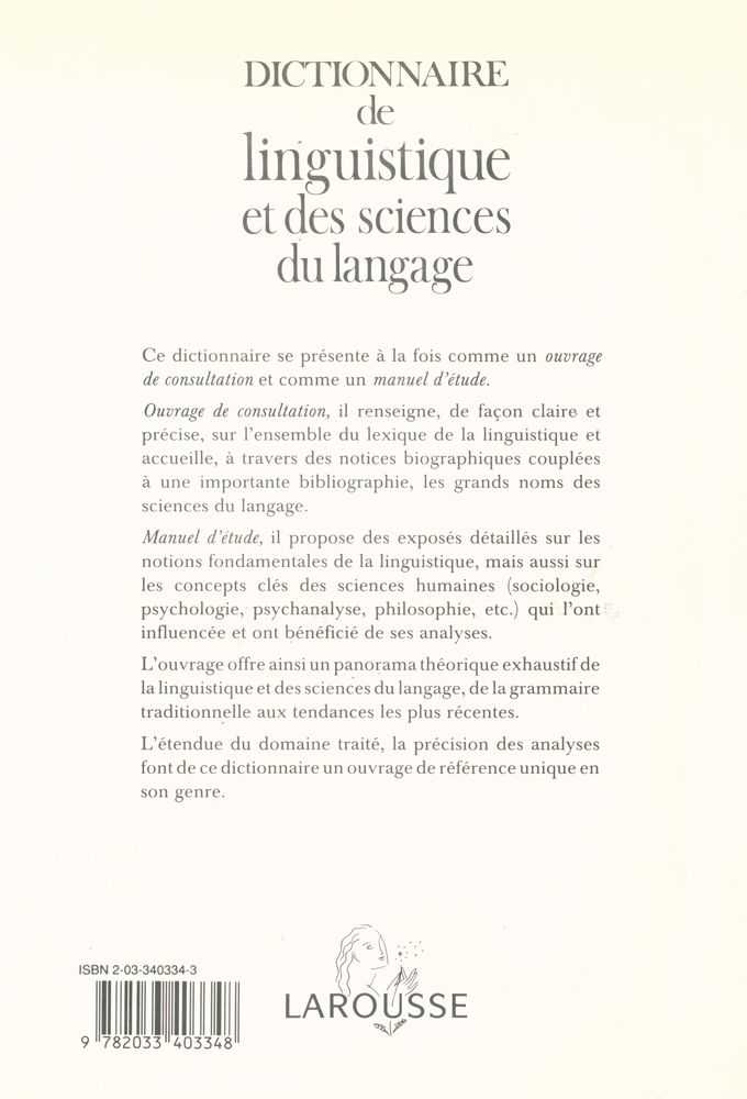『DICTIONNAIRE de linguistique et des sciences du langage』 3