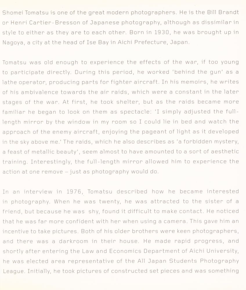 『도마쓰 쇼메이 Shomei Tomatsu』 2