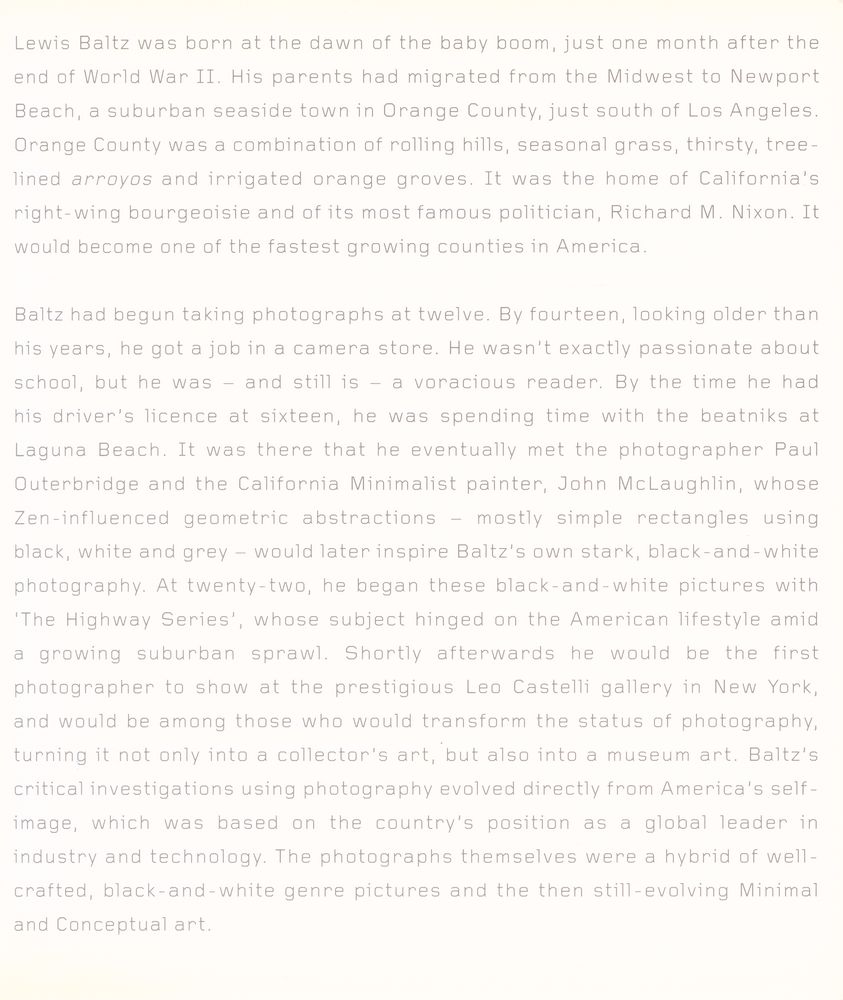 『Lewis Baltz』 2