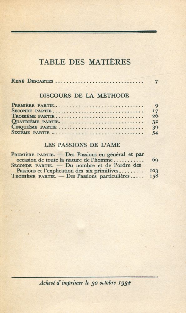 『DISCOURS DE LA MÉTHODE : LES PASSIONS DE L'AME』 2