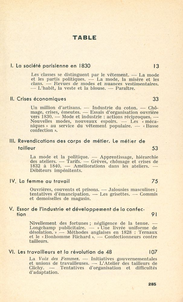 『LA MODE ET SES MÉTIERS : Frivolités et luttes des classes 1830 - 1870』 2