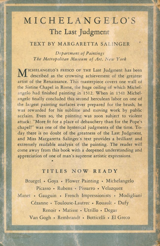 『MICHELANGELO(1475 - 1564) : THE LAST JUDGMENT』 3