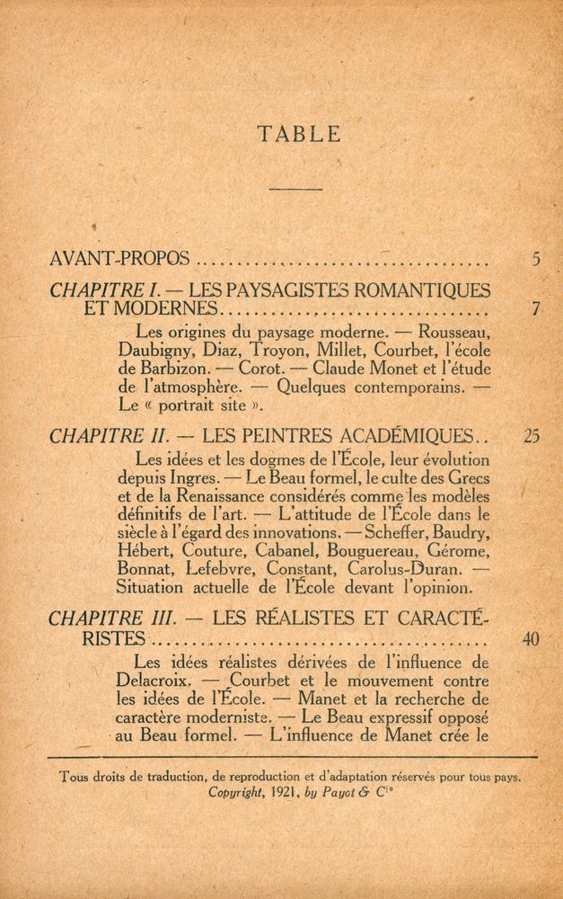『Les États de la Peinture française de 1850 à 1920』 2