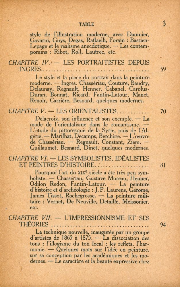 『Les États de la Peinture française de 1850 à 1920』 3