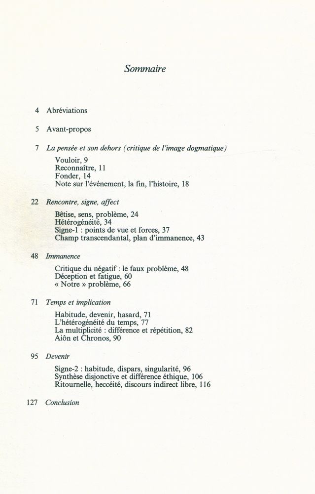 『DELEUZE UNE PHILSLPHIE DE L'ÉVÉNEMENT』 2