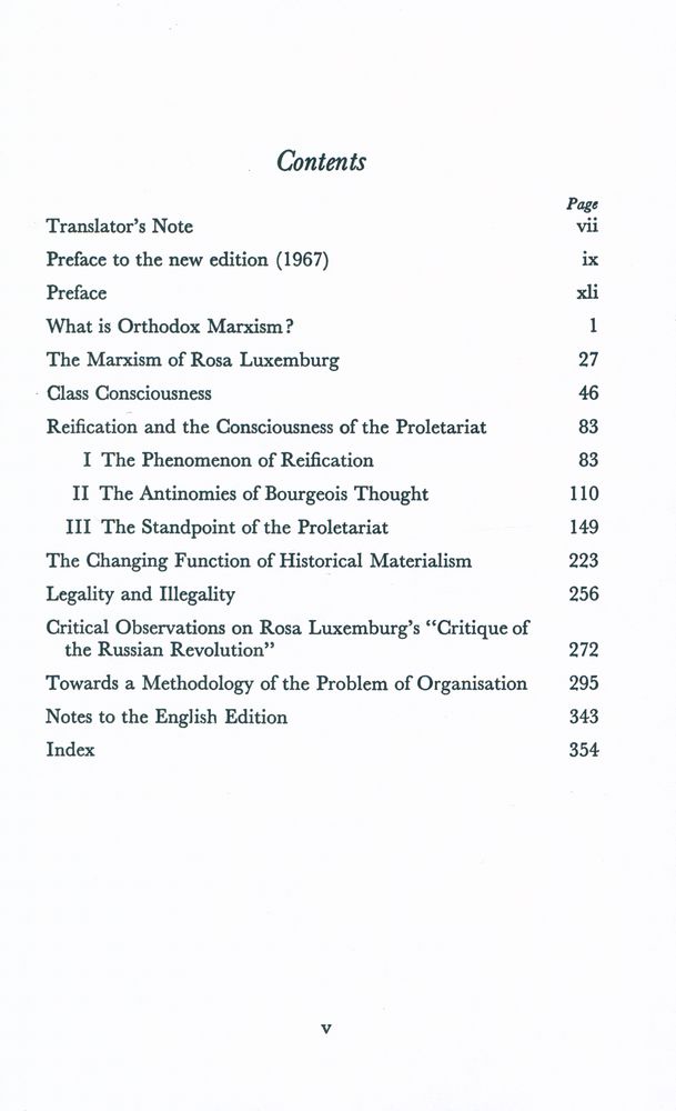 『History and Class Consciousness : Studies in Marxist Dialectics』 2