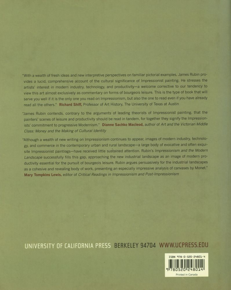 『Impressionism and the modern landscape : productivity, technology, and urbanization from Manet to Van Gogh』 3