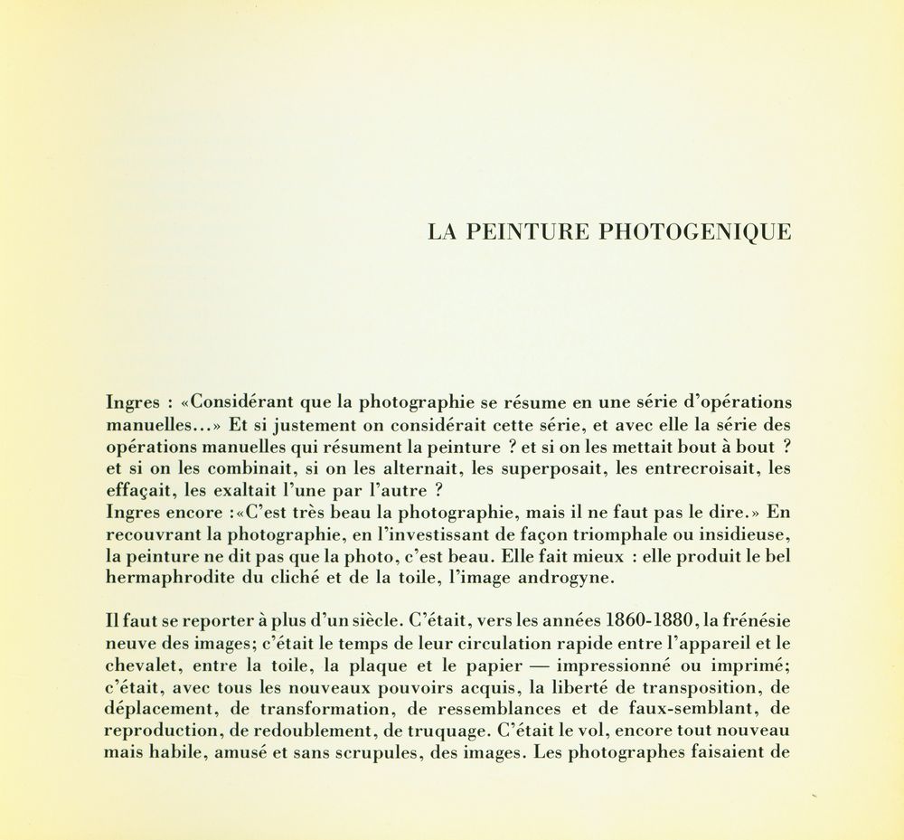 《Fromanger: Le Desir esT partout. La Peinture Photgenique par Michel Foucault.》 2