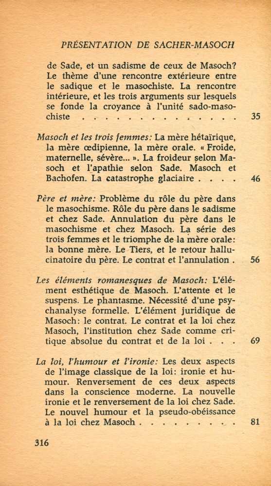 『PRÉSENTATION DE SACHER - MASOCH : LE FROID ET LE CRUEL』 3