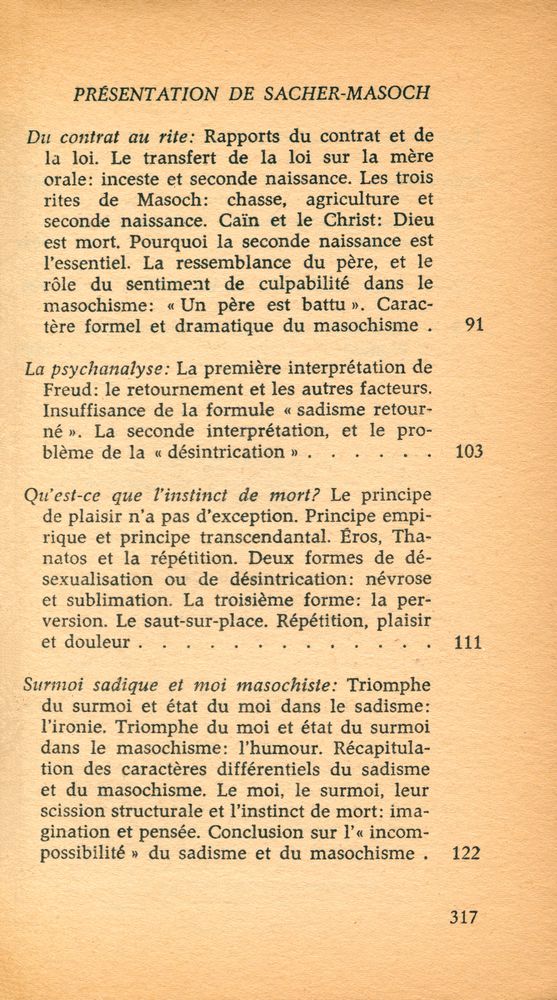 『PRÉSENTATION DE SACHER - MASOCH : LE FROID ET LE CRUEL』 4