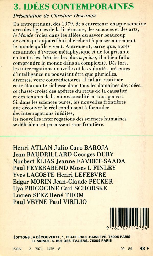 『Entretiens avec Le Monde : IDÉES CONTEMPORAINES』 3