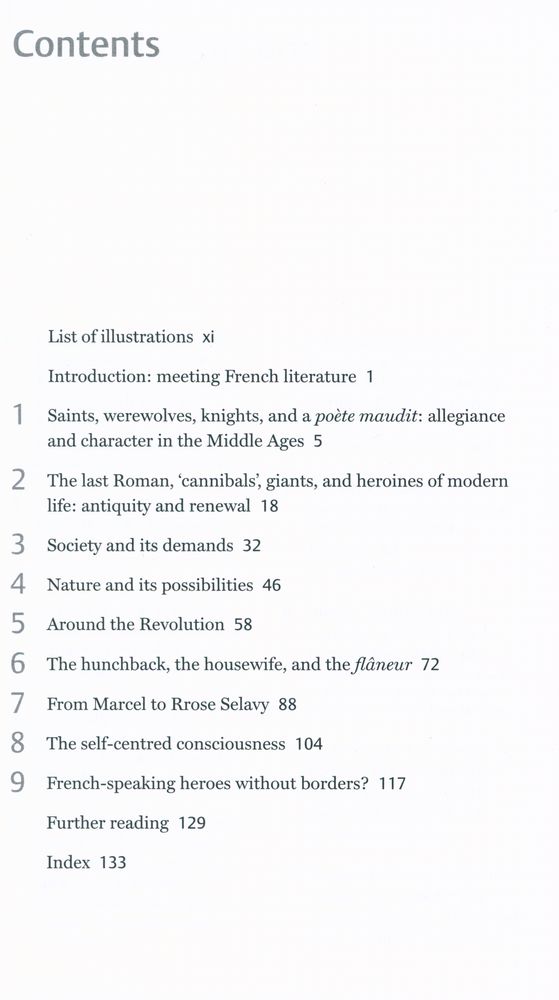 『FRENCH LITERATURE : A Very Short Introduction』 2