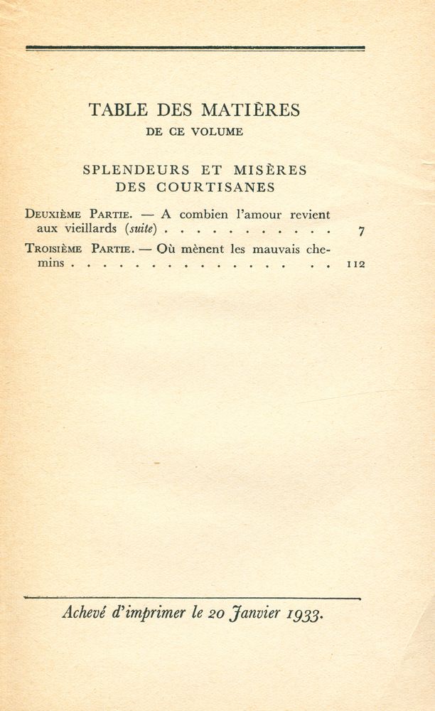 『SPLENDEURS ET MISÈRES DES COURTISANES : TOME DEUXIÈME』 2