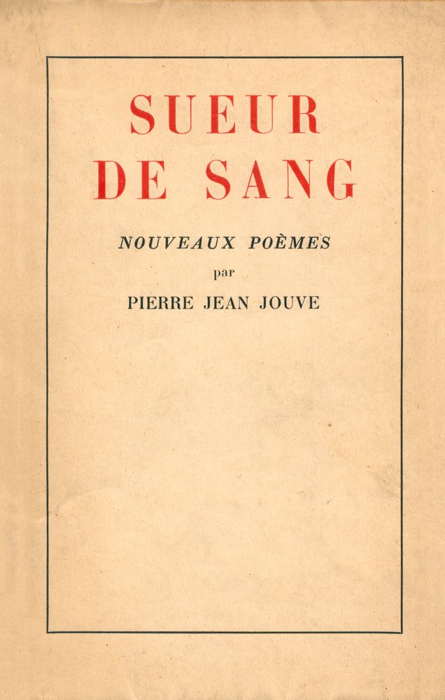 『SUEUR DE SANG : NOUVEAUX POÈMES』 1