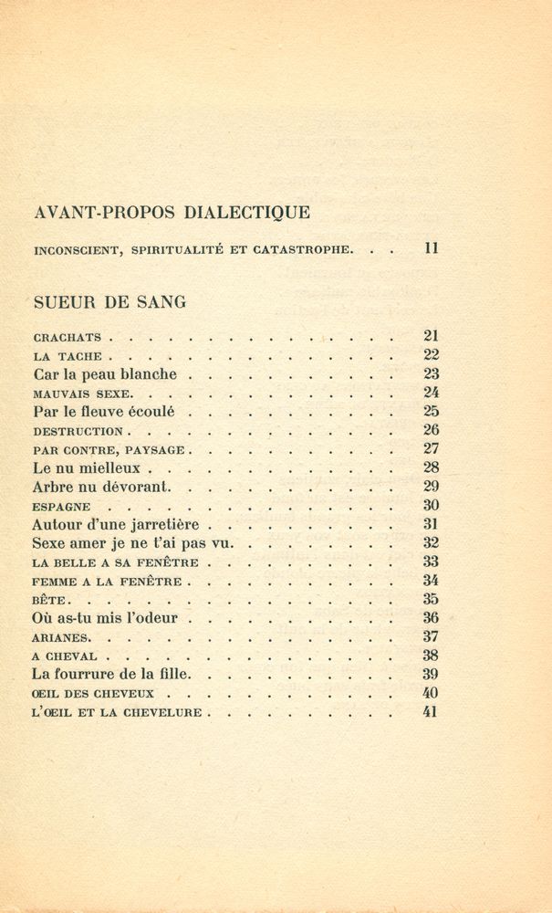 『SUEUR DE SANG : NOUVEAUX POÈMES』 2