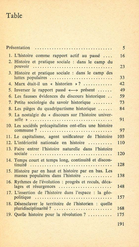 『Du passé faisons table rase? : A propos de l'histoire et des historiens』 2
