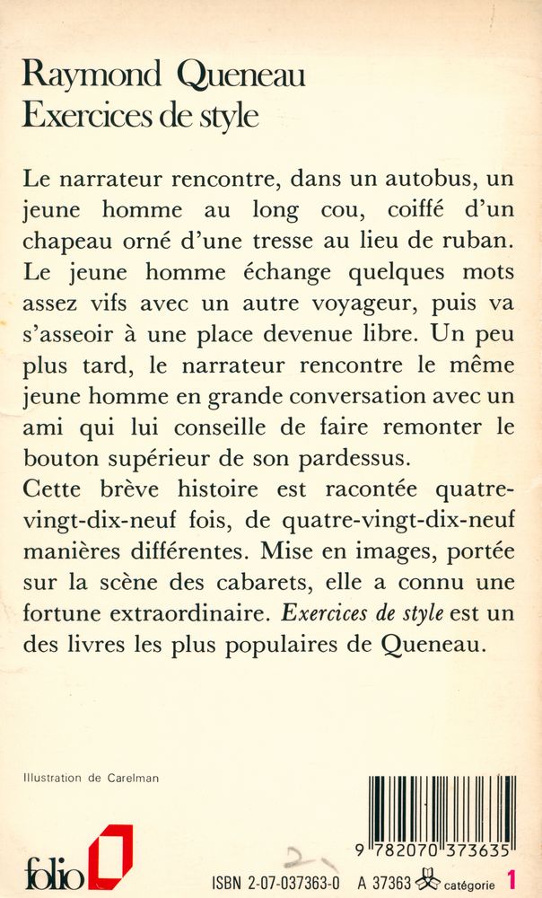 『Exercices de style』 6