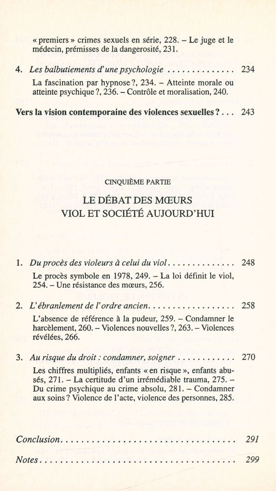 『Histoire du viol : XVIe - XXe siècle』 5