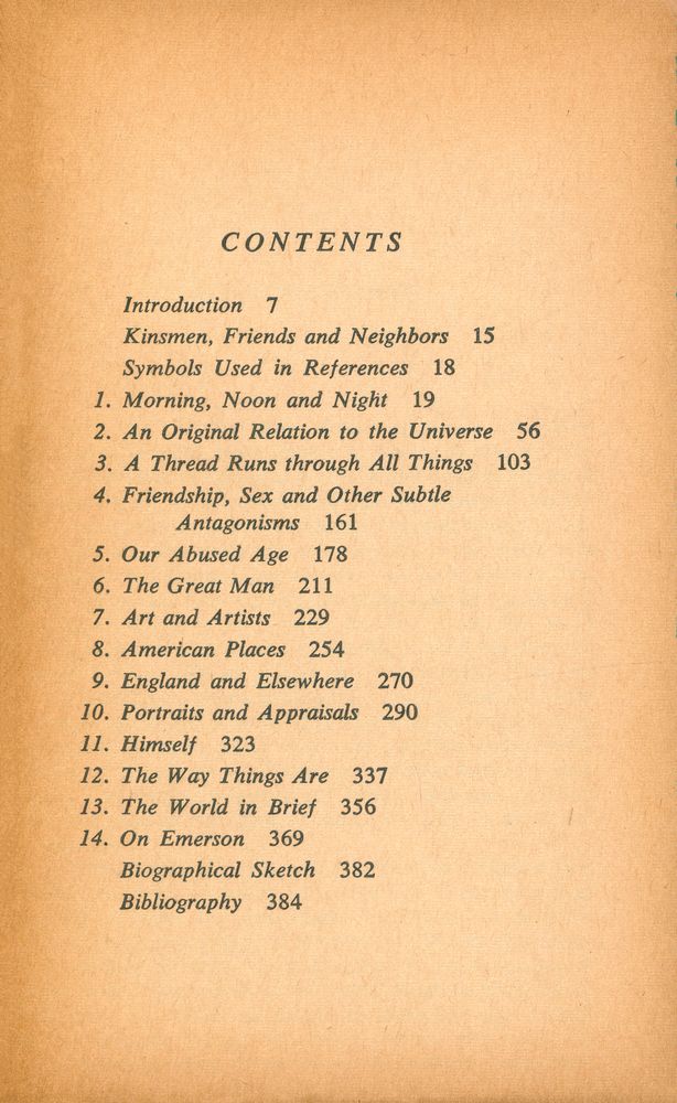 『EMERSON : A MODERN ANTHOLOGY』 2