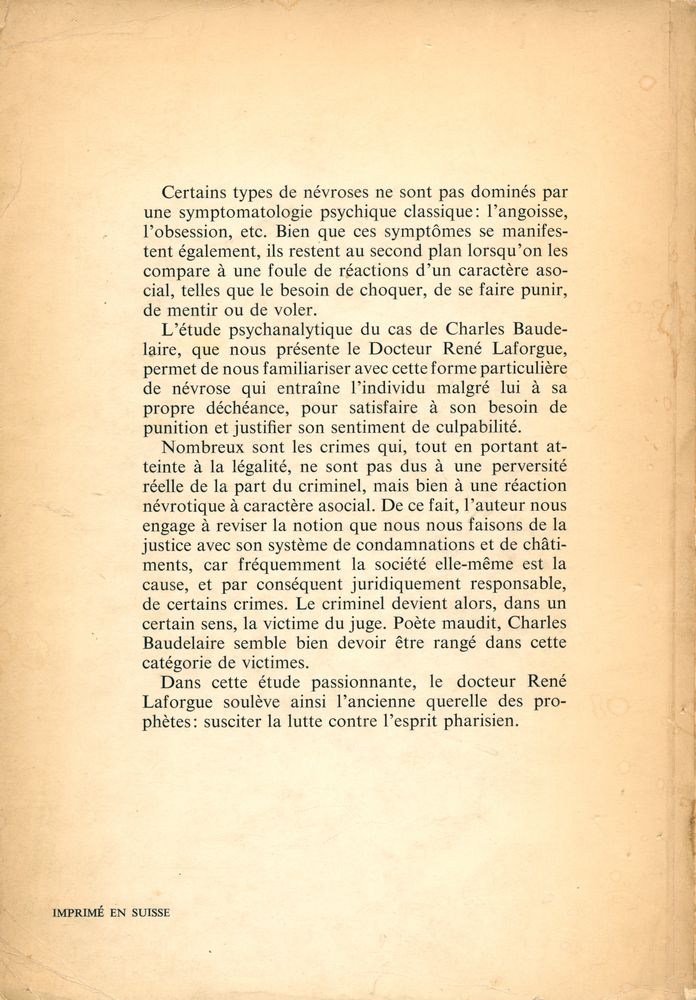 『L'échec de Baudelaire : Essai psychanalytique sur la névrose de Charles Baudelaire』 3