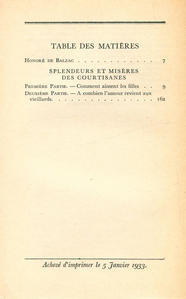 『SPLENDEURS ET MISÈRES DES COURTISANES : TOME PREMIRE』 2