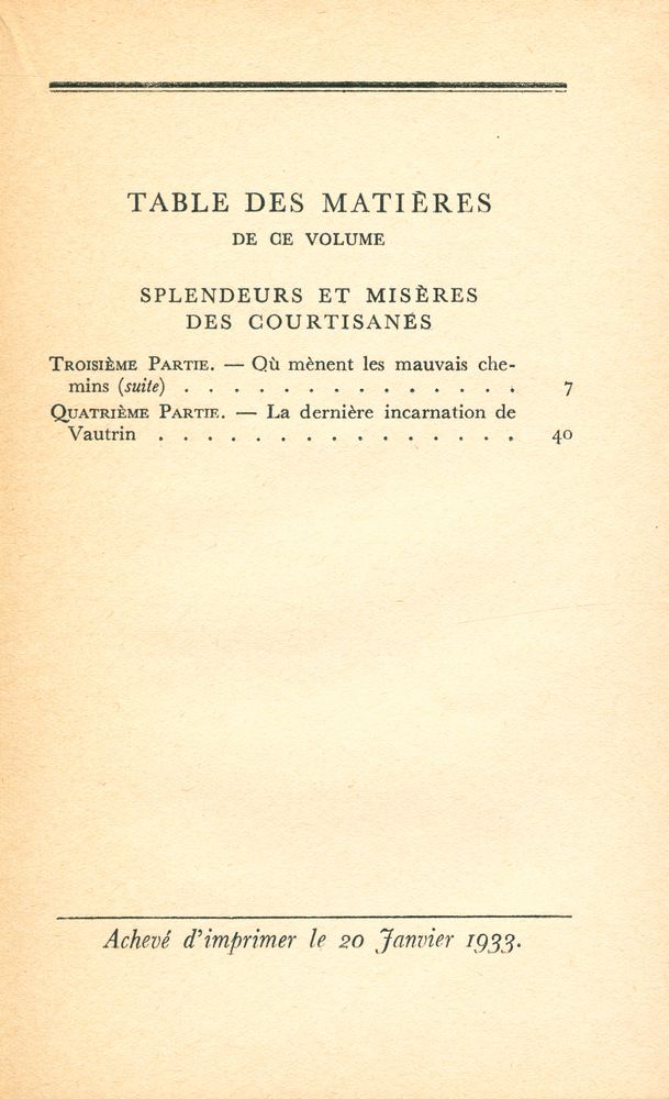 『SPLENDEURS ET MISÈRES DES COURTISANES : TOME TROISIÈME』 2