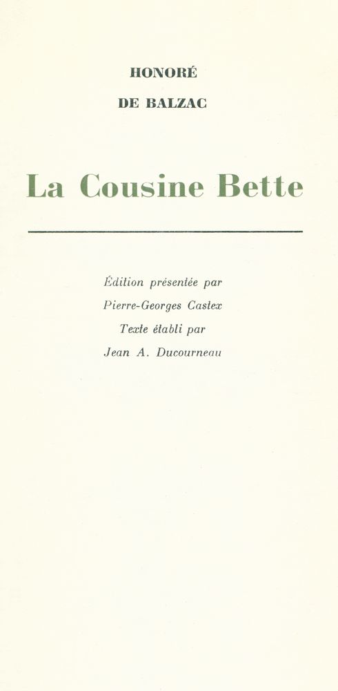 『La Cousine Bette』 2
