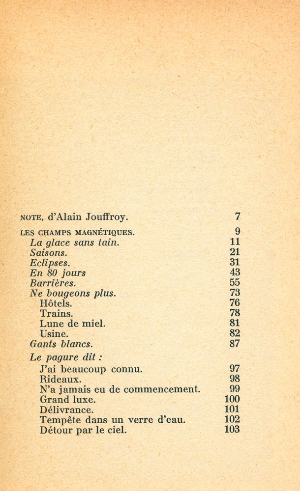 『Les champs magnétiques : SUIVIS DE Vous m'oublierez ET DE S'il vous plaît』 2