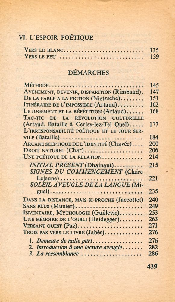 『LA DÉMARCHE POÉTIQUE : Lieux et sens de la poésie contemporaine』 4