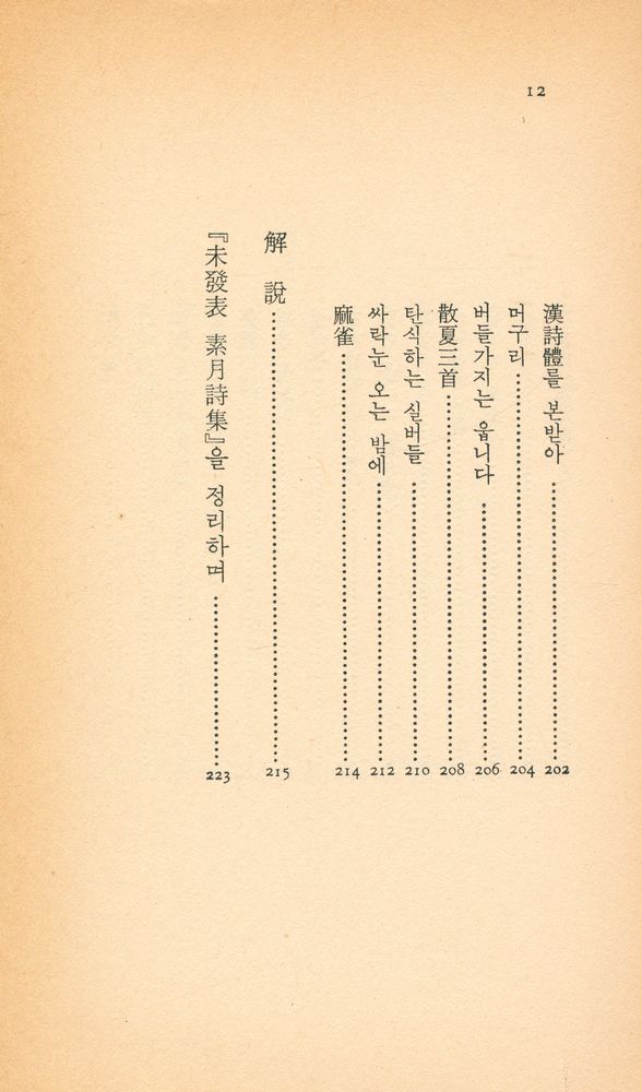 『中央新書 21 - 未發表 素月詩集 (중앙신서 21 - 미발표 소월시집)』