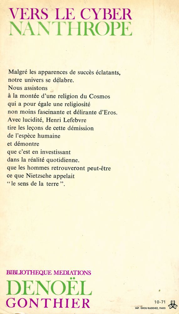 『VERS LE CYBERNANTHROPE』 3