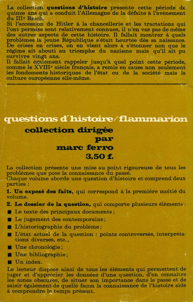 『weimar: questinos d'histoire』 4