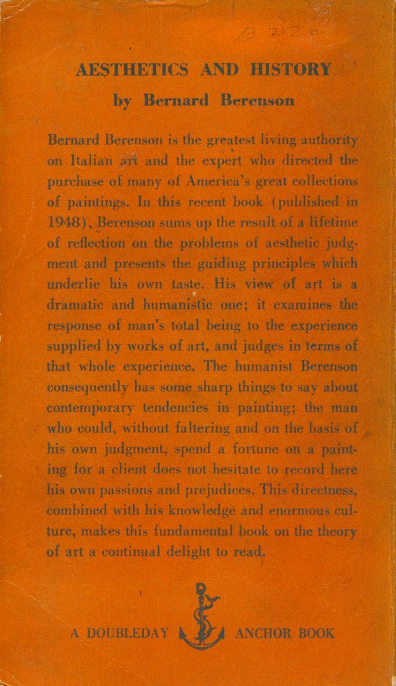 『DOUBLEDAY ANCHOR BOOKS: AESTHETICS AND HISTORY』 5