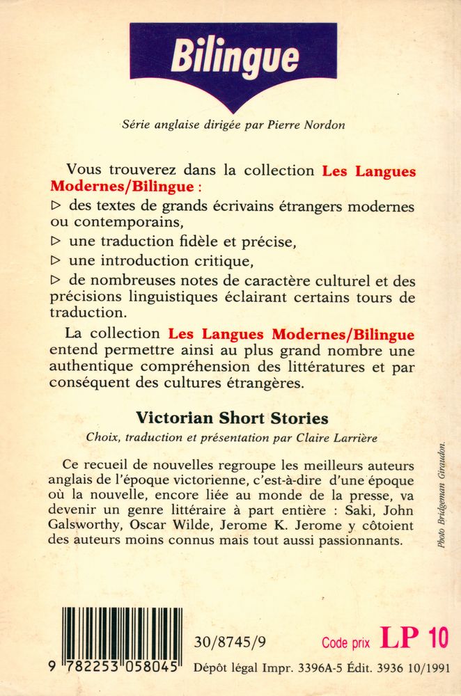 『Victorian short stories: Nouvelles victoriennes』 3