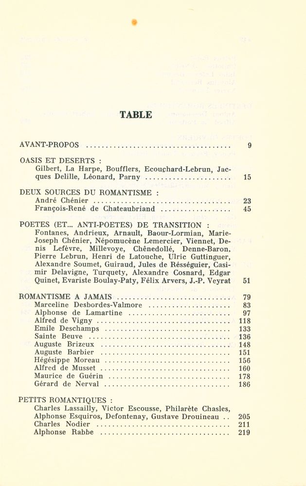 『PANORAMA DE LA POÉSIE FRANÇAISE de Chénier à Baudelaire』 2