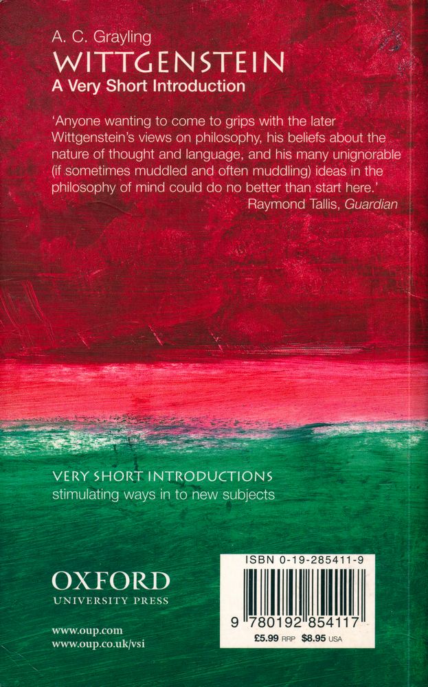 『WITTGENSTEIN : A Very Short Introduction』 3