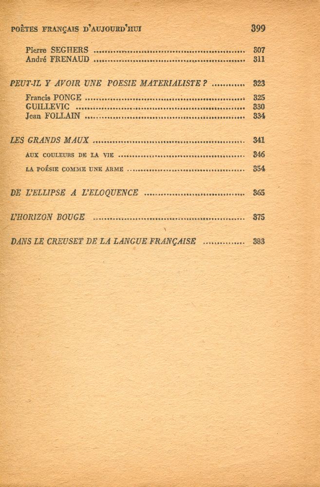 『POÈTES FRANÇAIS D'AUJOURD'HUI: anthologie critique』 4