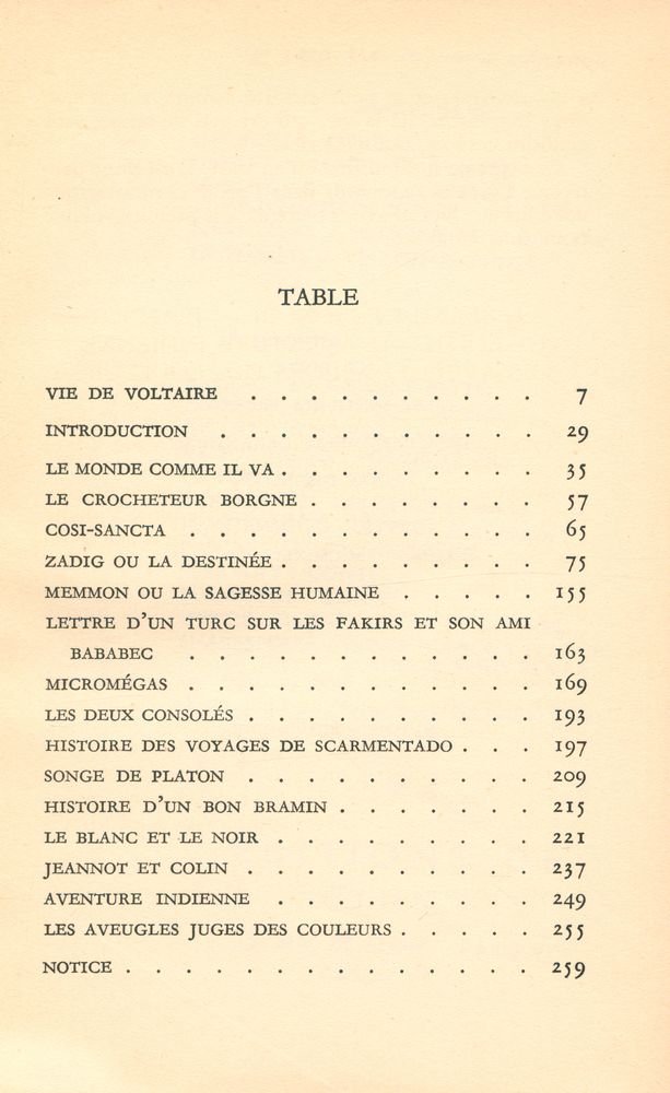 『ZADIG ET AUTRES CONTES』 2