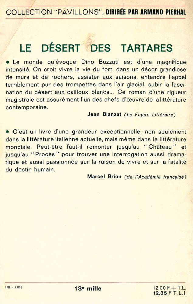 『LE DÉSERT DES TARTARES』 3