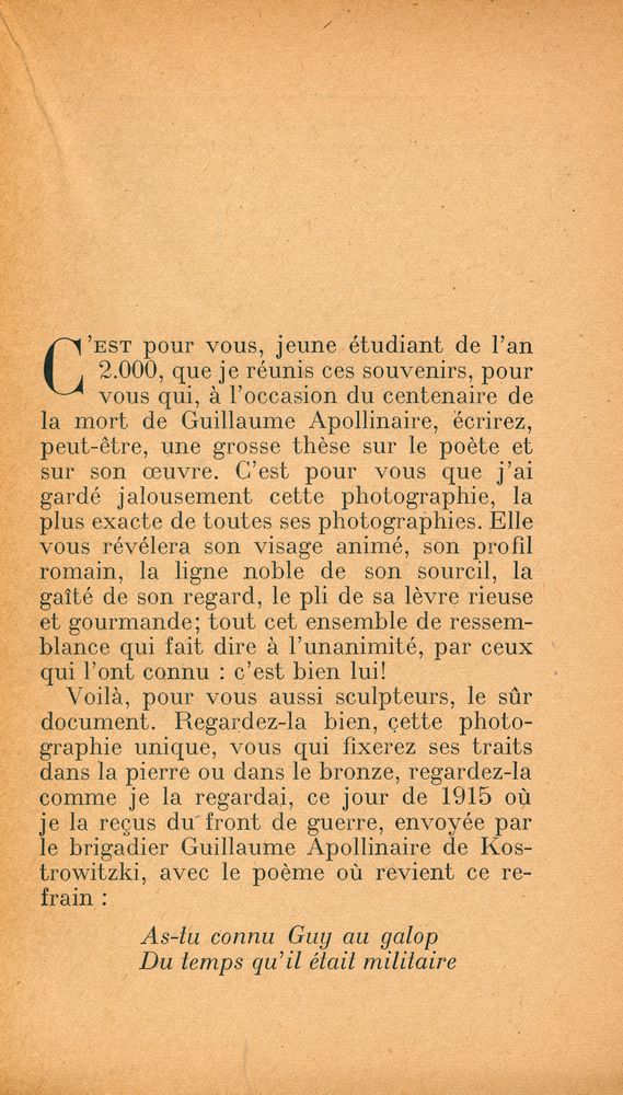 『SOUVENIRS SUR APOLLINAIRE』 2