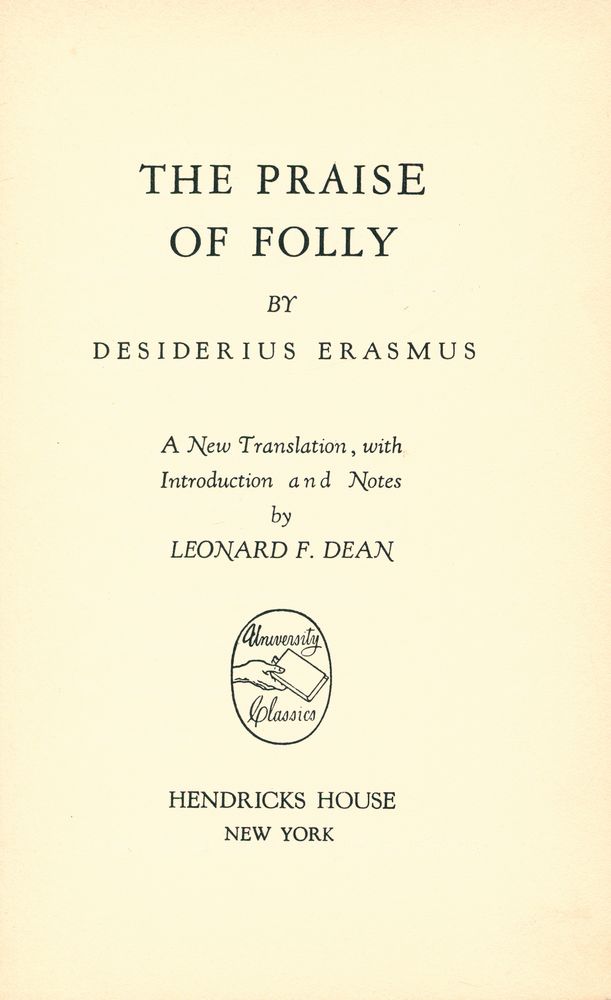 『THE PRAISE OF FOLLY』 1